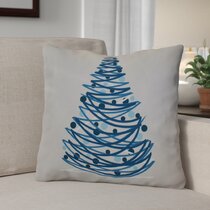 Blue and shop white christmas pillows